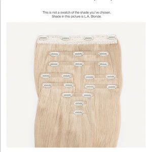 Milk + Blush clip in hair Extensions